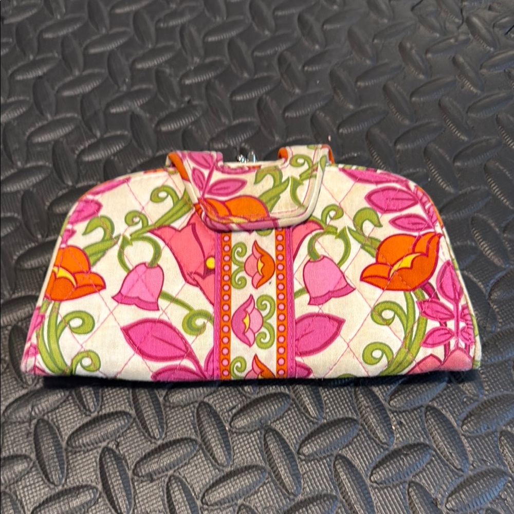 Vera Bradley Vibrant Pink and Orange Floral Women's Wallet